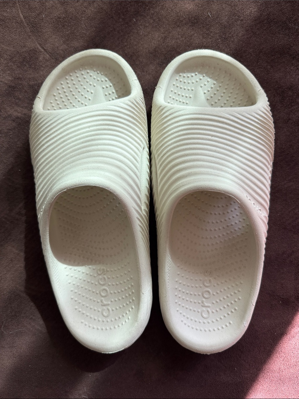CROCS White Recovery Slides - Women 10
